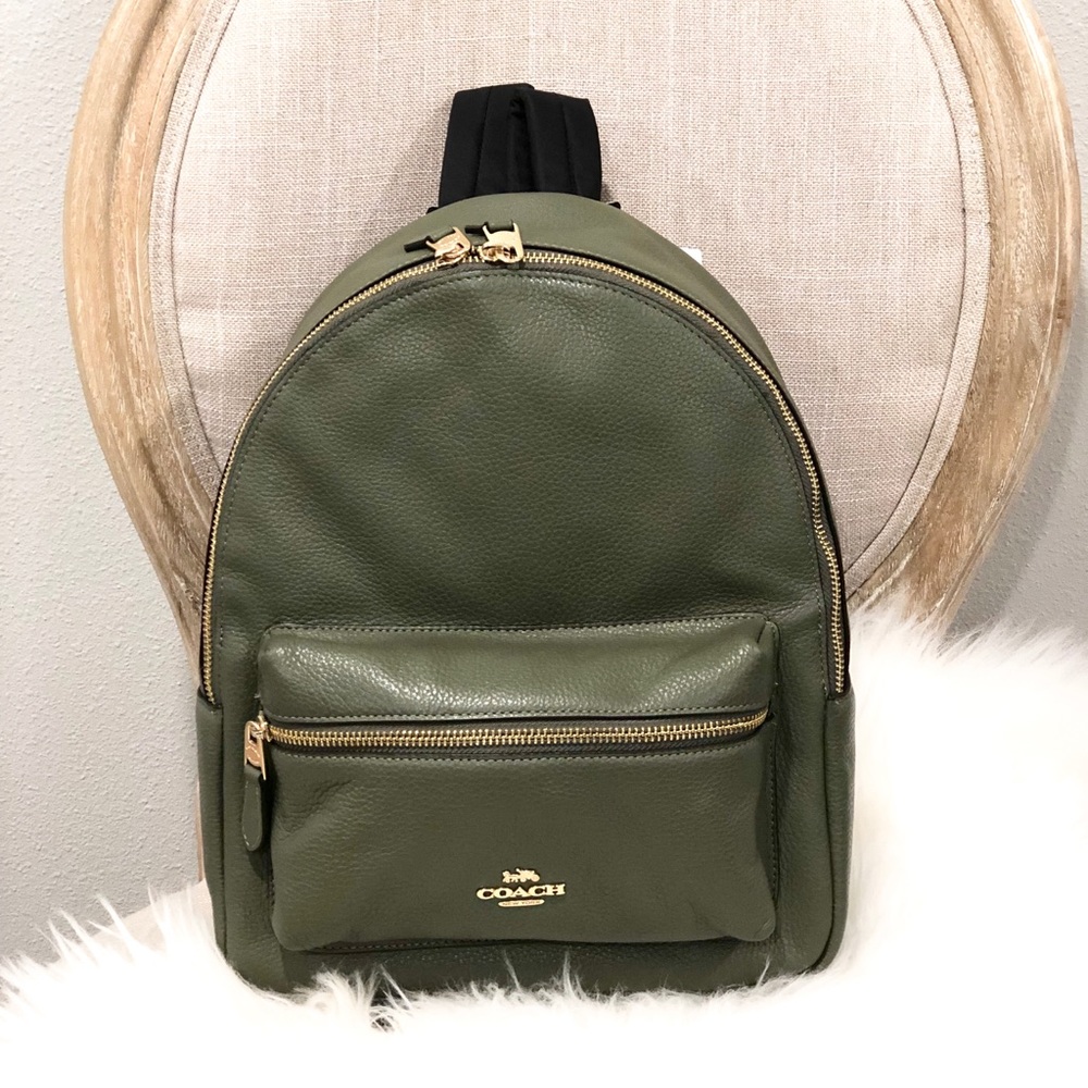 GUC Coach medium Charlie military green backpack
